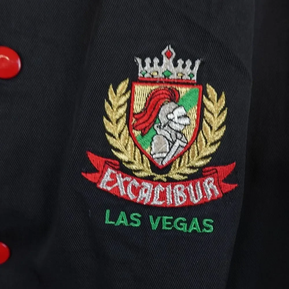 Vintage Highh Five Excalibur Hotel Casino Las Vegas Bomber Jacket Mens XL USA